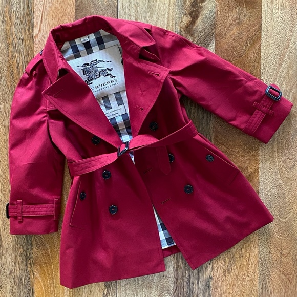 Burberry Red Mini Wiltshire Trenchcoat size 2 - Picture 16 of 16